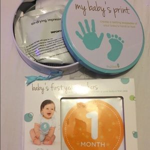 My baby’s print  and first year stickers